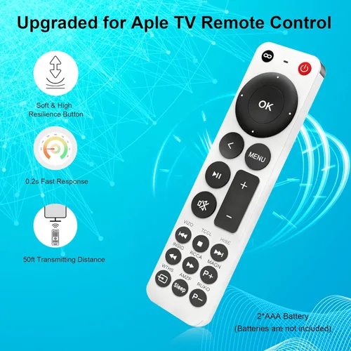 Miniatura 6 de Reemplazo de control remoto universal para Apple TV Remote Compatible con Apple TV 4K Gen 1 2 3 4 HD (sin función Siri ni voz)