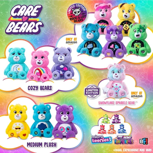 Miniatura 8 de Care Bears Peluche de tamaño mediano de 14 pulgadas - Oso acogedor para dormir