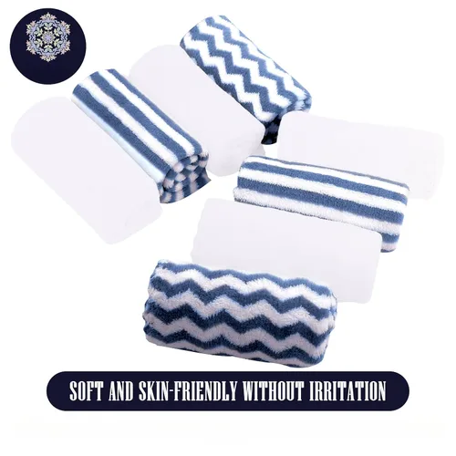 Miniatura 10 de Paquete de 8 paños para eructos súper suaves para bebé, paños para bebé, ultra absorbentes, grandes, para recién nacidos, para niños y niñas, trapos