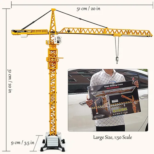 Miniatura 6 de Tipmant Juguete de aleación de gran tamaño fundido a presión de juguete Torre de giro Grúa de giro Vehículo en miniatura Coche Niños Regalos Altura