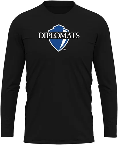 Miniatura 32 de Camisa deportiva de manga larga oficial de la NCAA Collegiate para hombre, colección negra con logotipo primario