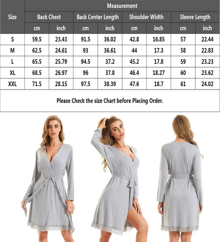 Miniatura 7 de SWOMOG Bata de maternidad para mujer, bata de maternidad para embarazo, hospital, lactancia, bata de baño 3 en 1 para parto