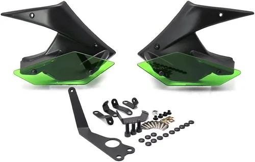 Alerón para parabrisas de motocicleta, alerones desnudos, alerón de ala fija compatible con Kawasaki Z900 Z 900 Z900 2020 2021 (color: verde)