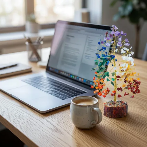 Miniatura 8 de Árbol de la vida de los 7 chakras, árbol de la vida de cristal, árbol de piedras preciosas para energía positiva, decoración de árbol de Feng Shui
