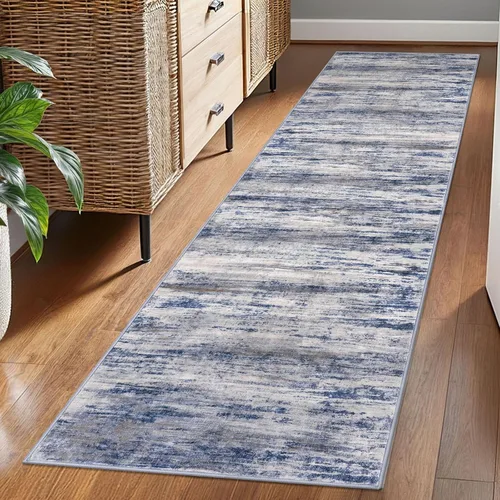 Miniatura 24 de KOZYFLY – Alfombra de pasillo moderna y lavable de diseño abstracto verde, 2 x 5 pies, antideslizante, suave y de pelo corto, ideal para cocina