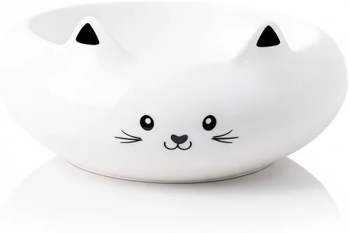 Miniatura 15 de Cuencos elevados para gatos, cuenco de comida para gatos elevado 3D de cerámica de 4.9 pulgadas para fatiga de bigotes, cuenco inclinado para gatito