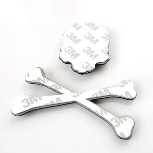 Miniatura 4 de emblema 3D, logotipo, calcomanía, insignia de calavera y huesos cruzados y piratas de metal cromado para Suzuki Kawasaki Harley Yamaha Honda