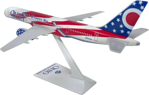 Miniatura 2 de America West Ohio State 757-200 Escala 1:200 - Modelo de avión de plástico a presión - Réplica coleccionable de American West Aircraft - Parte