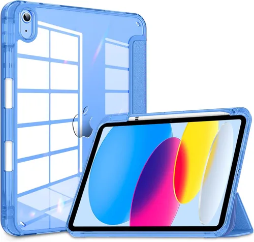 Miniatura 30 de VIKESI - Funda para iPad (A16) 11 pulgadas 2025 y iPad 10ª generación 10.9 pulgadas 2022, con parte trasera transparente y marco de TPU a prueba