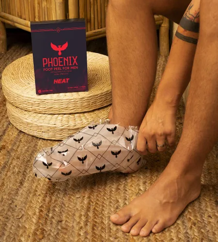 Miniatura 2 de Paquete de 2 Phoenix Foot Peel para hombre, extra grande, extra fuerte, canela, tratamiento exfoliante para pies secos, removedor de callos, sin
