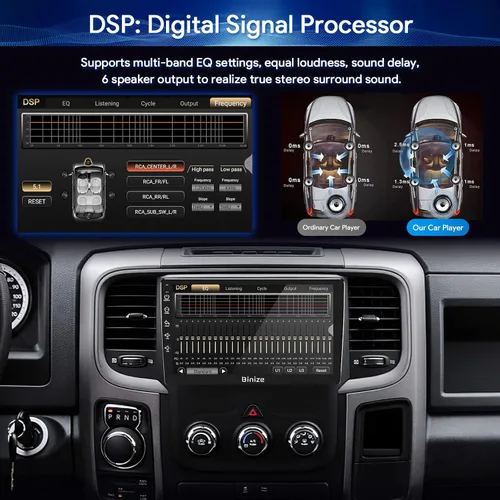 Miniatura 4 de Binize Android 13 - Estéreo para automóvil compatible con Dodge Ram 1500/2500/3500 Radio 2013 2014 2015 2016 2017 2018, unidad principal de radio
