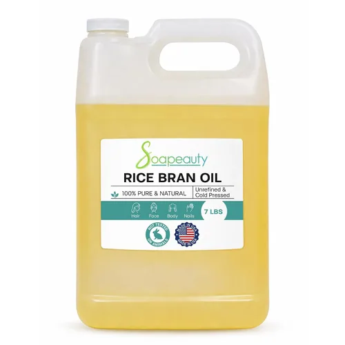 Miniatura 8 de Soapeauty Aceite de salvado de arroz prensado en frío 100% puro y natural disponible a granel Portador para aceites esenciales, cara, cabello