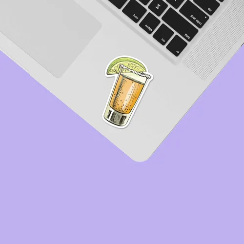 Miniatura 4 de Pegatina de lima y tequila – Calcomanía de vidrio de tequila, calcomanía de alcohol de la hora feliz para frasco, bonita calcomanía de borde de sal