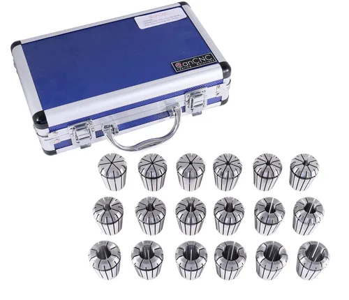 Miniatura 4 de Accusize Industrial Tools Juego de pinzas Er-32 de 0.118 in a 0.787 in por 0.039 in, 18 unids/juego en caja de aluminio fuerte ajustada, 3350-0585
