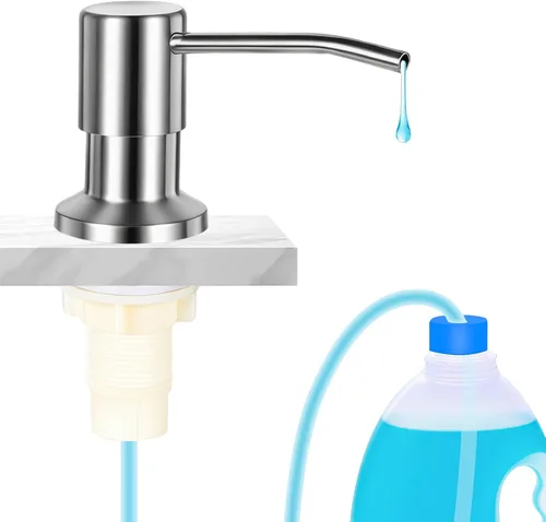 Miniatura 8 de Dispensador de Jabón Cejiuga para Fregadero de Cocina, Dispensador de Jabón Integrado Mejorado, Dispensador de Jabón de Encimera con Bomba y Kit