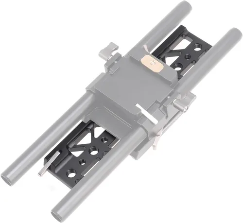 Miniatura 6 de FocusFoto Placa de puente de cola de milano de 8 pulgadas, placa base de trípode inferior, soporte de placa base ligera para Tilta Standard Camera