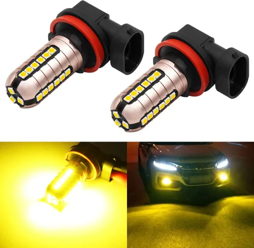 Miniatura 10 de PHINLION Bombillas LED antiniebla H11, súper brillantes 3030 27-SMD H8 H16 Bombilla LED de repuesto para luces DRL o antiniebla, 6000K blanco xenón