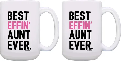 Miniatura 8 de Regalos para tía para mujer, regalo divertido para tía de la mejor tía Effin, regalo para tía, regalo para tía, taza de café, taza de café