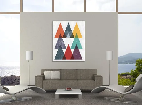 Miniatura 2 de Jaxson Rea "Mod Triangle III v2 Retro II Gallery Wrapped Canvas by Michael Mullan, 20" x 25