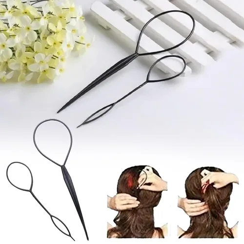 Miniatura 7 de Pinzas de metal para cabello grueso, herramienta de peinado para adultos y niños, herramienta de trenzado, pinza de pelo floral, horquilla