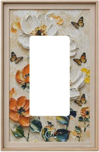 Miniatura 97 de Cubiertas Decorativas de Arte para Interruptores de Luz, Hojas de Otoño, Placa de Pared de Palanca Individual, Cubierta Decorativa de Interruptor