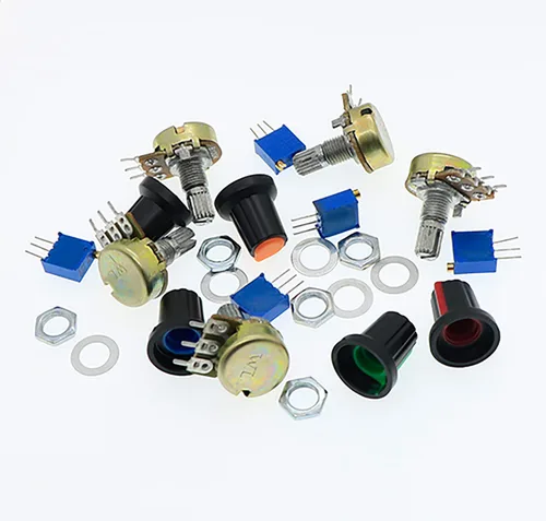 Miniatura 6 de Kit de potenciómetro B5K 10K 20K 50K 100K Ohm Lineal Taper Audio Rotativo Tipo B Potenciómetro con 1K 5K 10K 50K 100K 100K Ohm 3296W Multiturn
