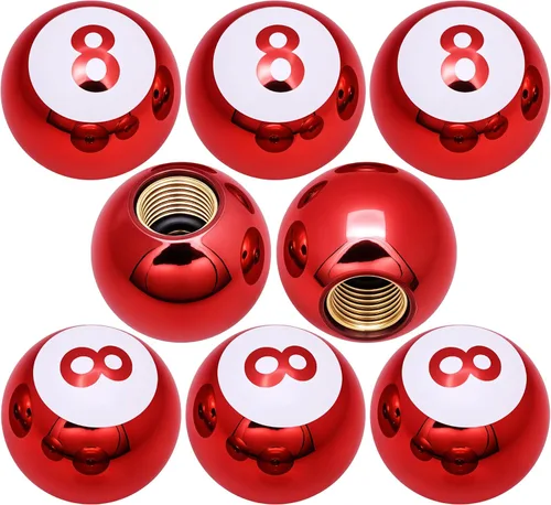 Miniatura 41 de 4 piezas tapas de vástago de válvula de neumático estilo bola 8, cubiertas universales de vástago de válvula de neumático con núcleo de cobre a