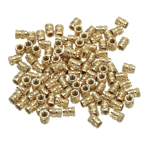 Miniatura 8 de uxcell Insertos roscados M2, 70 piezas de tuercas moleteadas métricas de latón para plástico, componentes de impresión 3D
