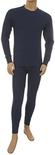 Miniatura 4 de Basico de los hombres 2pc Long John térmica ropa interior 100% algodón)