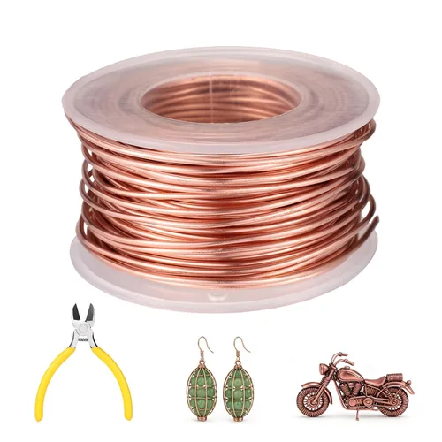 Miniatura 7 de Antena de jardinería de electrocultura, alambre de cobre puro de 65 pies, estaca de jardín, bobina de varilla de cobre desnuda, calibre 16, 99.9%