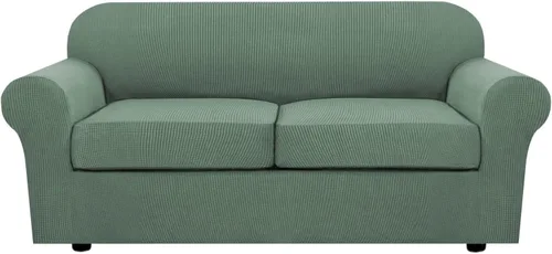 Miniatura 55 de H.VERSAILTEX - 3 fundas de sofá elásticas para 2 cojines de sofá. Fundas para muebles de sala de estar (funda base más 2 fundas de cojín de asiento)