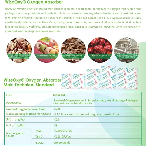 Miniatura 7 de Wisesorb Absorbentes de oxígeno para almacenamiento de alimentos de 300 CC 100 paquetes, absorbentes de oxígeno de grado alimenticio, absorbentes