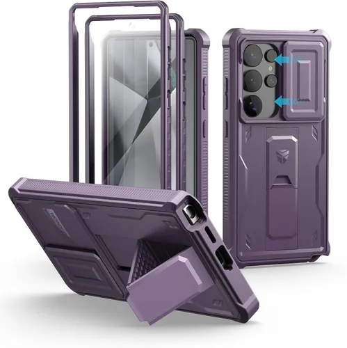 Miniatura 72 de Dexnor Funda para Samsung Galaxy S24 con Cubierta Deslizante Integrada para Cámara y Protector de Pantalla y Soporte, Funda Resistente a los Golpes