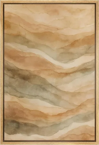 Miniatura 28 de SIGNWIN Lienzo enmarcado para pared, diseño de planta de bosque de montaña verde pastel, naturaleza, ilustraciones de área silvestre, arte moderno
