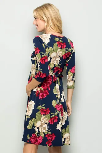 Miniatura 7 de My Bump Vestido de maternidad floral para mujer (fabricado en Estados Unidos)