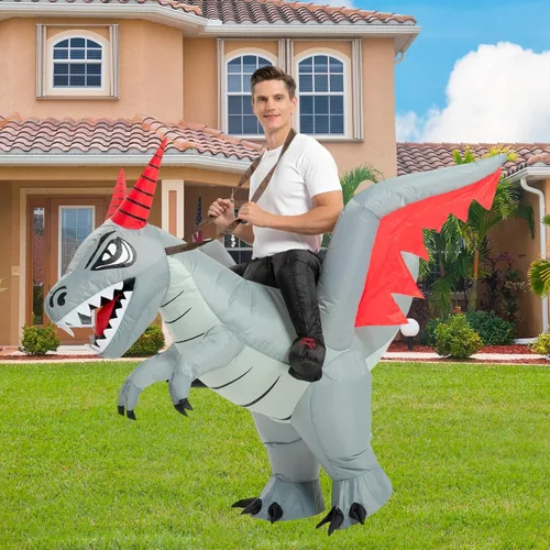 Miniatura 2 de tasanor Disfraces de dinosaurio para adultos, disfraz inflable para adultos, disfraz de dragón inflable, disfraces de Halloween para hombres