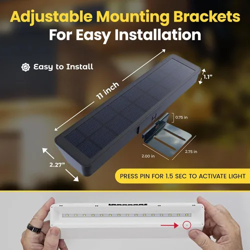 Miniatura 2 de Brighticonics 2pck Luz de Señal de Dirección Solar – Luz LED Iluminada para Números de Casa Impermeable IP65 – Fácil Instalación, Automática