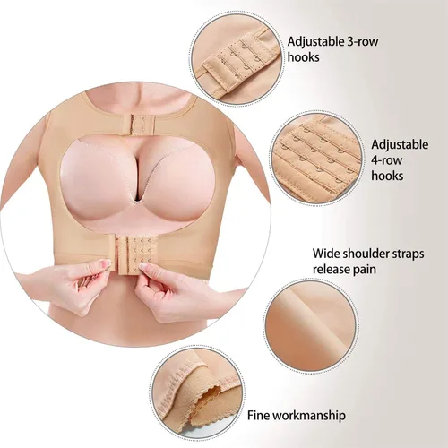 Miniatura 4 de BRABIC Sujetador push-up moldeador de postura para mujer, soporte de pecho, chaleco moldeador