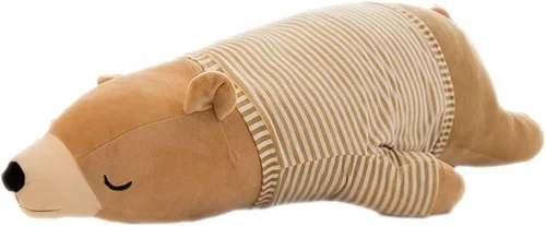Miniatura 10 de MMTTAO Oso Polar Relleno Juguete de Peluche de 14 Pulgadas Pequeño Oso Blanco Durmiente Peluches Suaves Lindas Muñecas de Colección Almohada Cojín