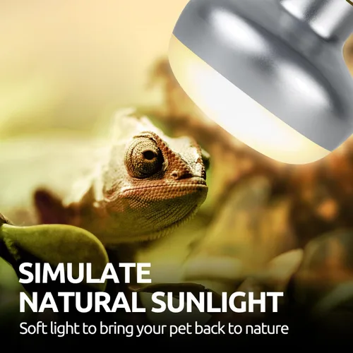 Miniatura 6 de REPTI ZOO Paquete combinado de bombilla de lámpara de calor para reptiles y luz UVB 10.0 para reptiles, bombilla de lámpara de calor UVA de luz