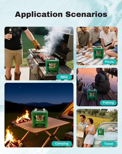 Miniatura 5 de Horno de quemador de picnic para camping, estufa de camping portátil eficiente, estufas de aceite para mochileros, utensilios de cocina, práctica
