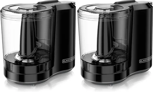 Miniatura 8 de Picador eléctrico Black + Decker HC306 1 y 1/2 tazas con un solo toque, color blanco, Capacidad de 1.5 tazas con ensamble mejorado y tapa, Negro