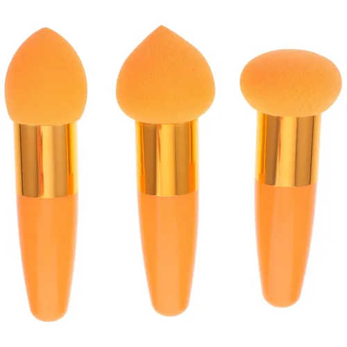 Miniatura 8 de Beaupretty Juego de 3 bolígrafos de maquillaje de belleza, esponjas de maquillaje portátiles en seco y húmedo, herramientas cosméticas de mano