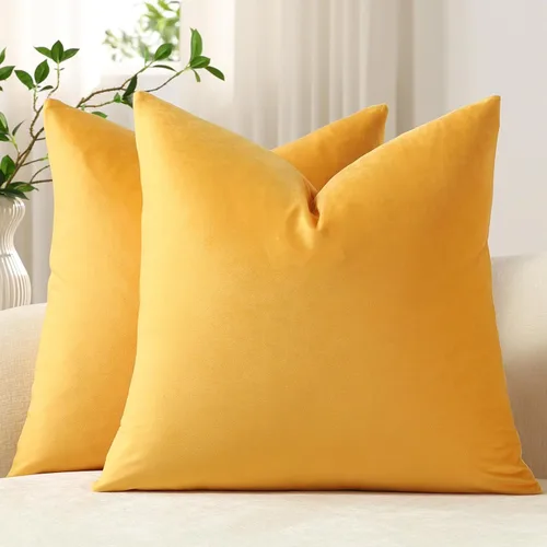 Miniatura 23 de Dezene - 2 fundas decorativas de terciopelo para almohada Hielo de vainilla