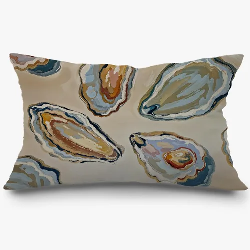 Miniatura 28 de Fundas de almohada costeras de langosta, fundas de almohada náuticas de langosta roja de Nueva Inglaterra con rayas azules y blancas para casa