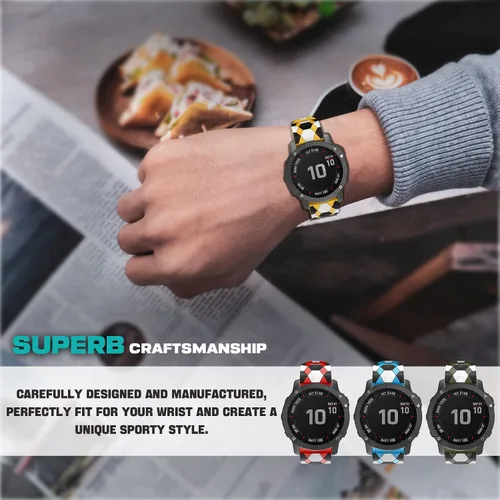 Miniatura 7 de OVERSTEP Correa de reloj compatible con Fenix 5, correa de ajuste rápido de 0.866 pulgadas para Garmin Fenix 5 Plus/Fenix 6/Fenix 6 Pro/Fenix