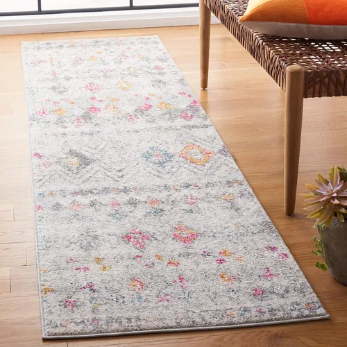Miniatura 29 de SAFAVIEH Madison Collection - Alfombra decorativa de 2 x 3 pies, color marfil y carbón, diseño marroquí bohemio envejecido, no desprende pelusa