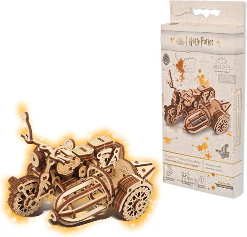 UGEARS Hagrid's Flying Motorbike™ Rompecabezas 3D - Kit de Modelo de Madera para Adultos para Construir - Kit de Fabricación de Bicicleta
