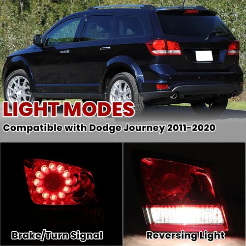 Miniatura 4 de Luz trasera LED interior lámpara de parada indicador de freno luz de advertencia para Dodge Journey 2011 2012 2013 2014 2015 2016 2017 2018 2019