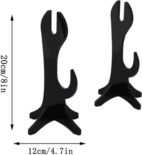 Miniatura 2 de WANLIAN Soporte Katana para cuchillos Samurái, soporte de acrílico horizontal para exhibir espada Katana Samurai (negro)